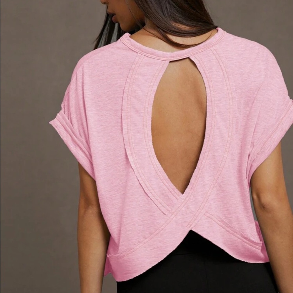 Pink Cropped Tee